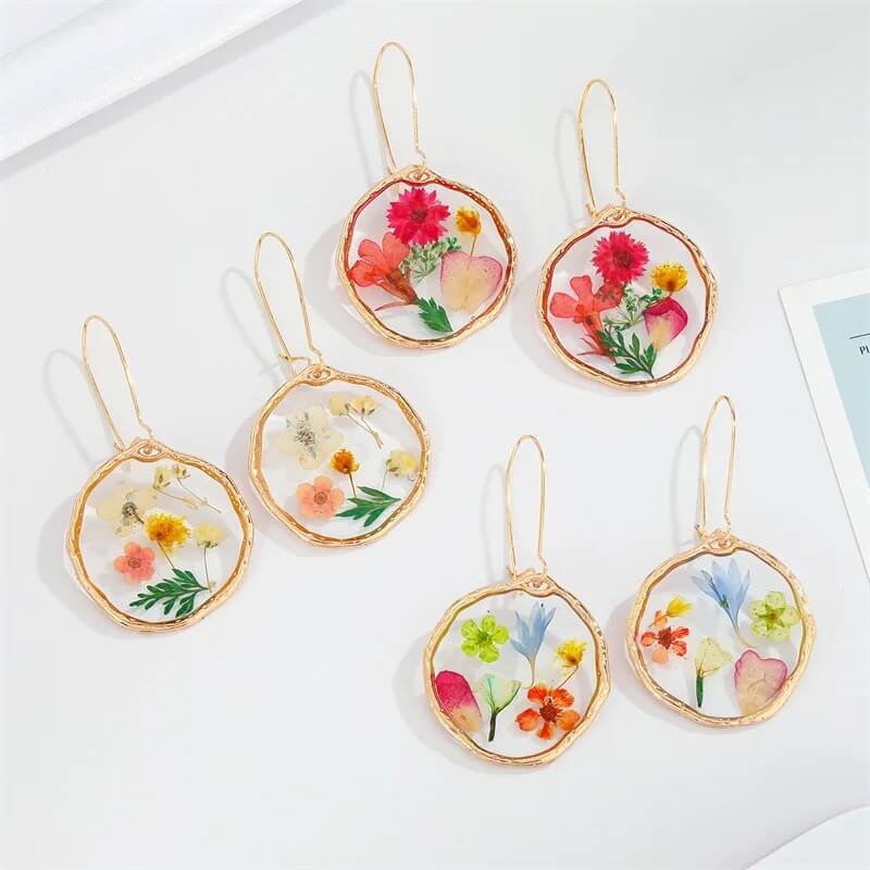 Boucles d'Oreilles en Fleurs Séchées Joséphine Maison Gaya Boucles d'oreilles en fleurs séchées