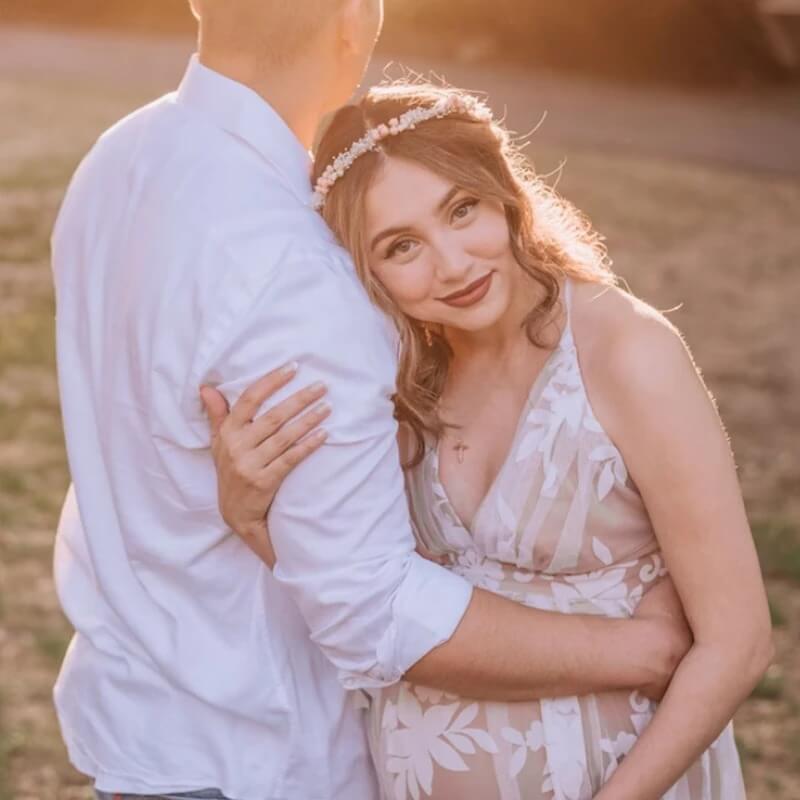 Couronne de Tête en Fleurs Séchées Rose Maison Gaya Couronne de tête