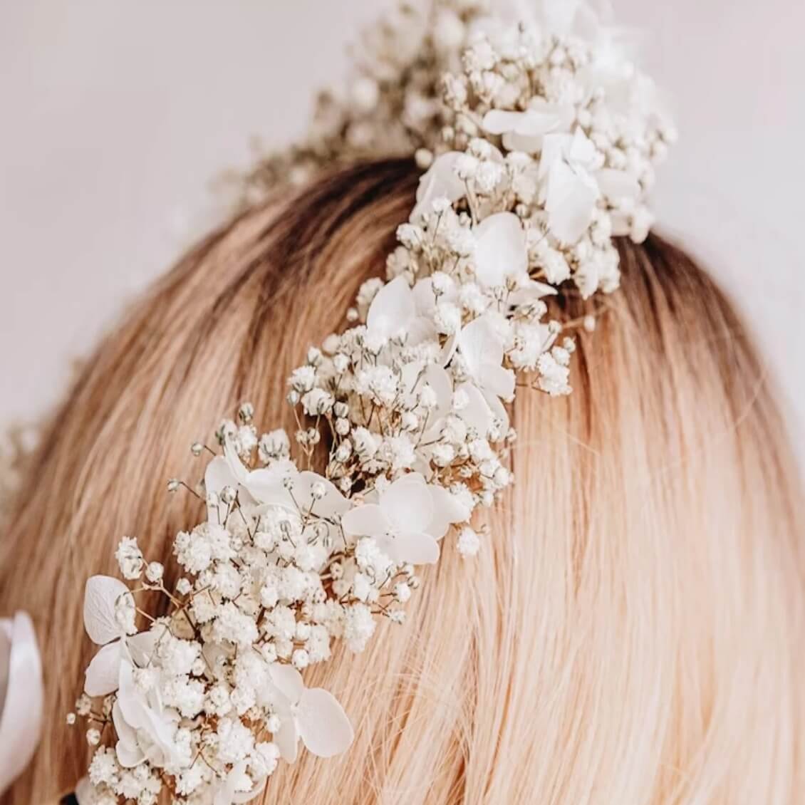 Couronne de Tête Fleurs Séchées Bohème pour Mariage Maison Gaya Couronne de tête