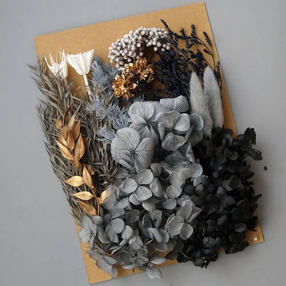 Fleurs Séchées en Vrac Grises pour DIY Maison Gaya Fleurs en vrac