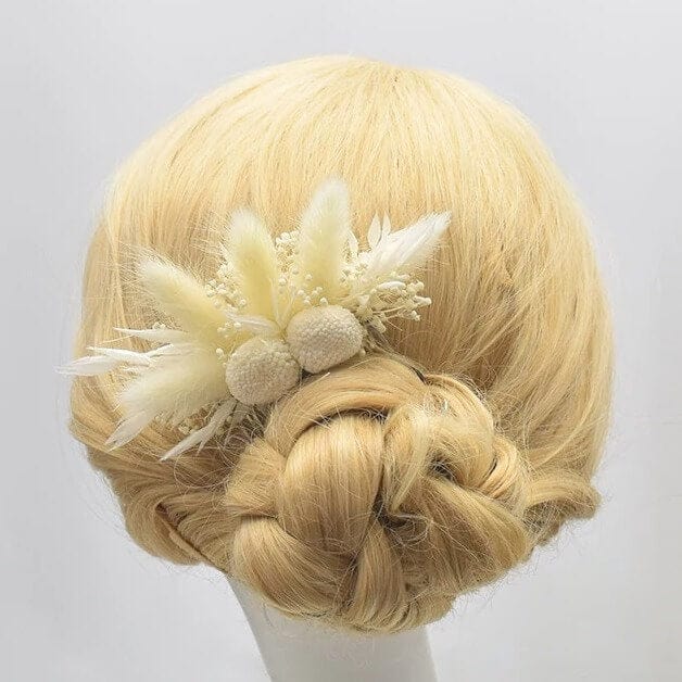 Peigne de Fleurs Séchées Boho Maison Gaya Peigne en fleurs séchées