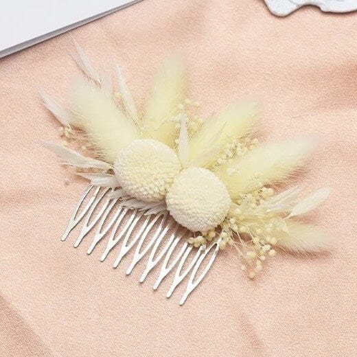 Peigne de Fleurs Séchées Boho Maison Gaya Peigne en fleurs séchées