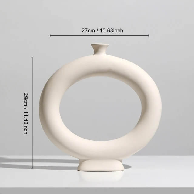Vase Scandinave Blanc Rune Maison Gaya Vase en céramique