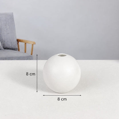 Vase Boule en Céramique – Noir ou Blanc Blanc / Petit Fleurs-Séchées Gaya Vase en céramique