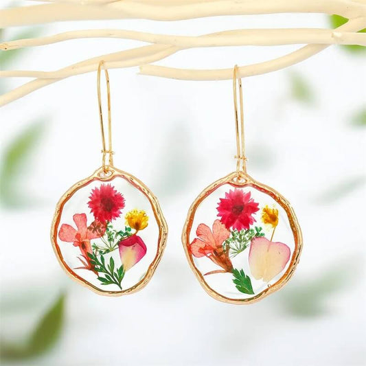 Boucles d'Oreilles en Fleurs Séchées Margot Maison Gaya Boucles d'oreilles en fleurs séchées