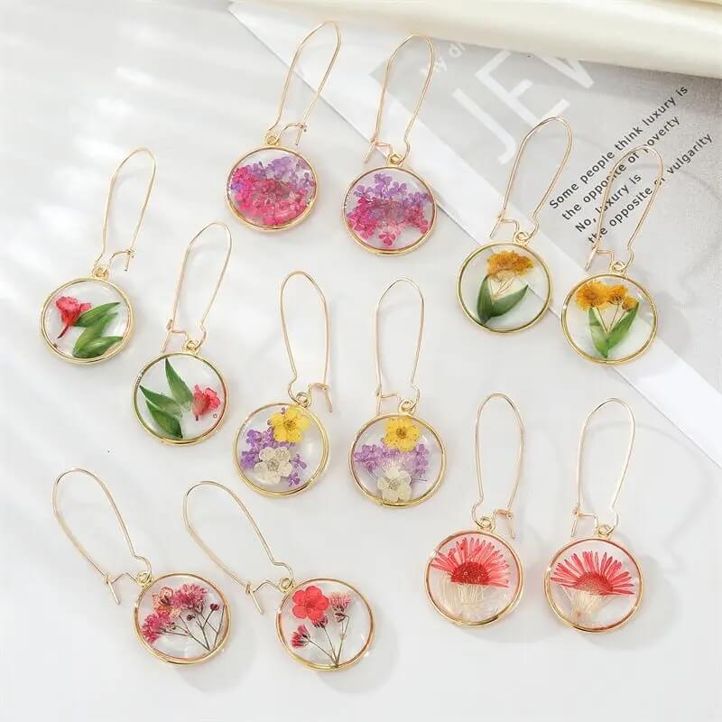 Boucles d'Oreilles en Fleurs Séchées Naya Maison Gaya Boucles d'oreilles en fleurs séchées