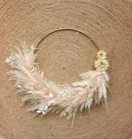 Couronne de Fleurs Séchées Murale Fête Maison Gaya Couronne Murale