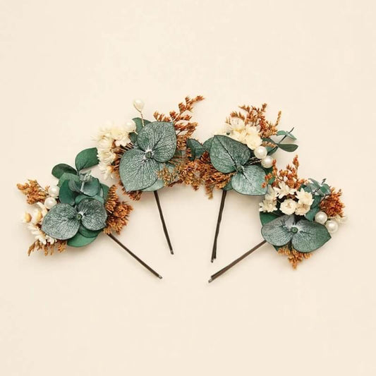 Lot de 4 Épingles en Fleurs Séchées Champêtres Maison Gaya Épingle en fleurs séchées