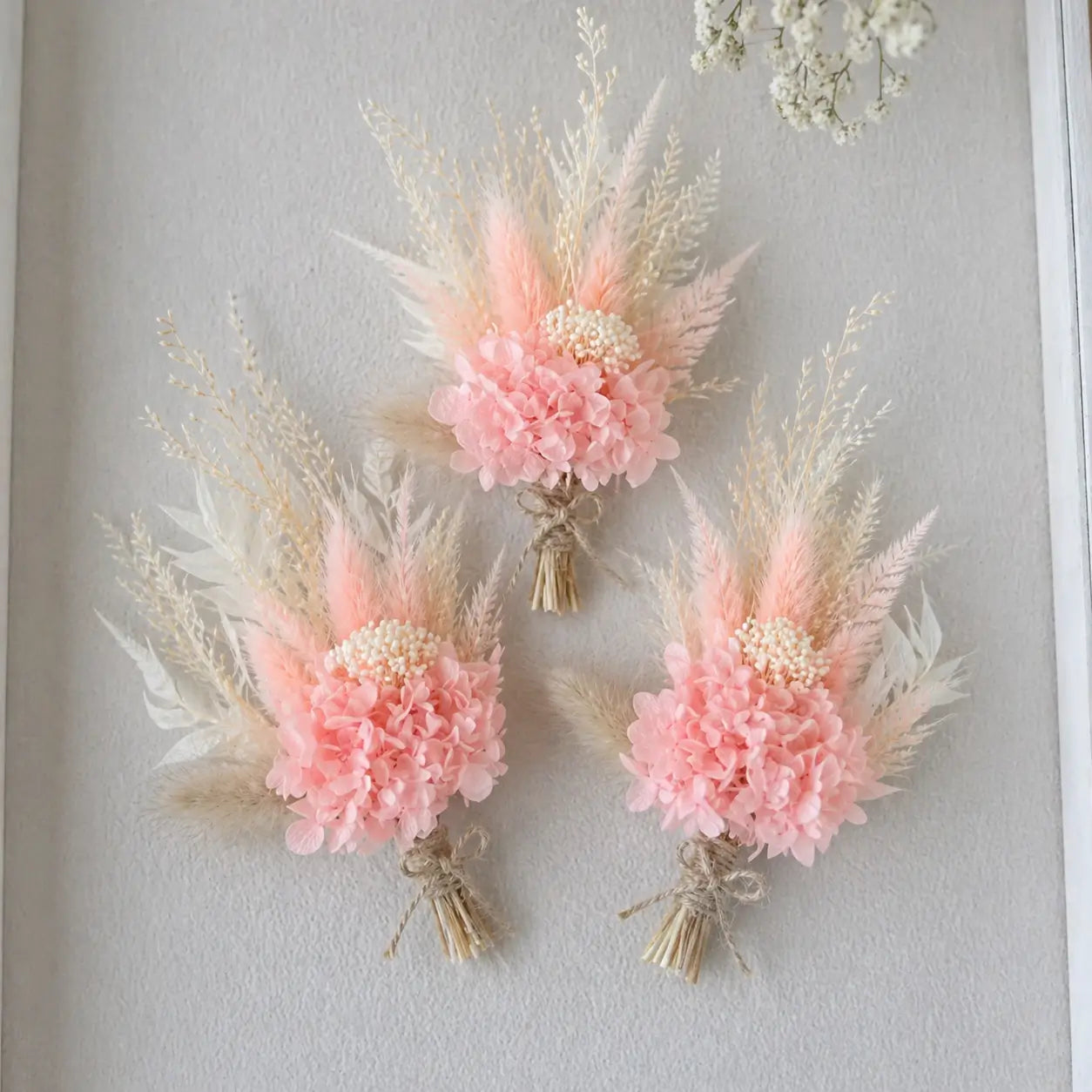Lot de Mini Bouquets de Fleurs Séchées Mariage Rose Maison Gaya Mini bouquet
