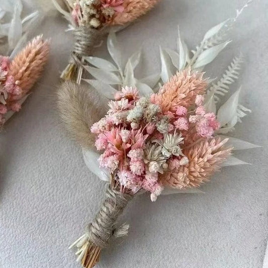 Lot de Mini Bouquets de Fleurs Séchées Mariage Rose Maison Gaya Mini bouquet