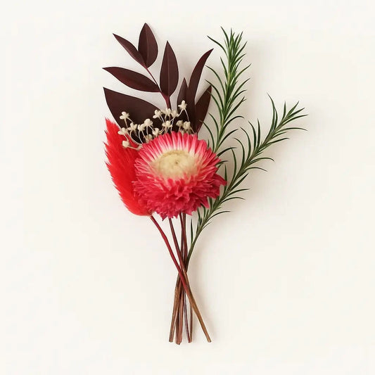 Mini Bouquet de Fleurs Séchées Rouge Maison Gaya Mini bouquet