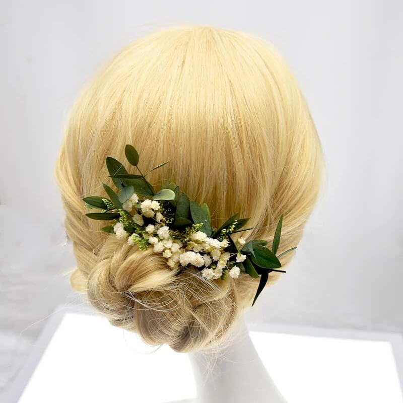 Peigne de Fleurs Séchées pour Chignon Maison Gaya Peigne en fleurs séchées