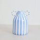 Vase Contemporain Coloré Rayé Bleu Maison Gaya Vase en céramique