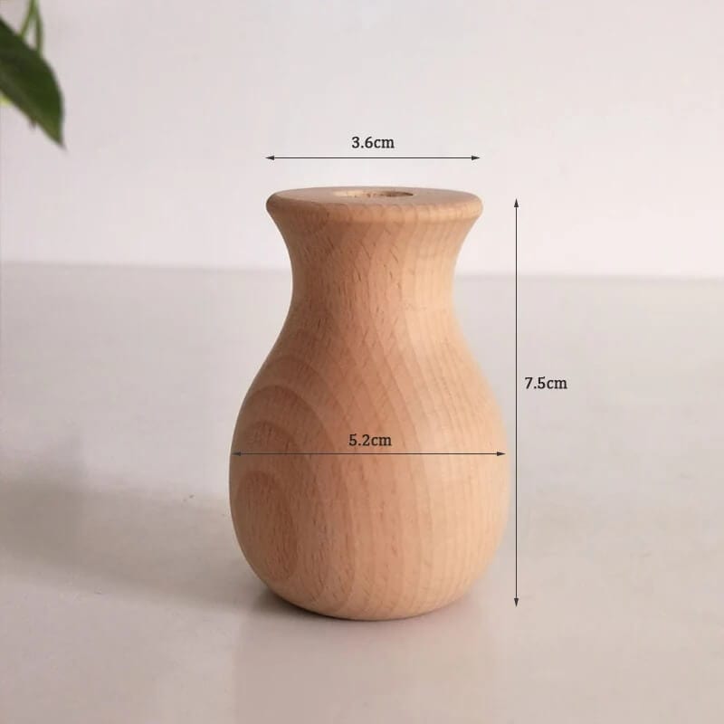 Vase en Bois Minimaliste Modèle 1 Maison Gaya Vase en bois