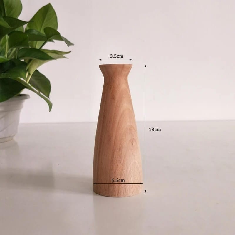 Vase en Bois Minimaliste Modèle 2 Maison Gaya Vase en bois