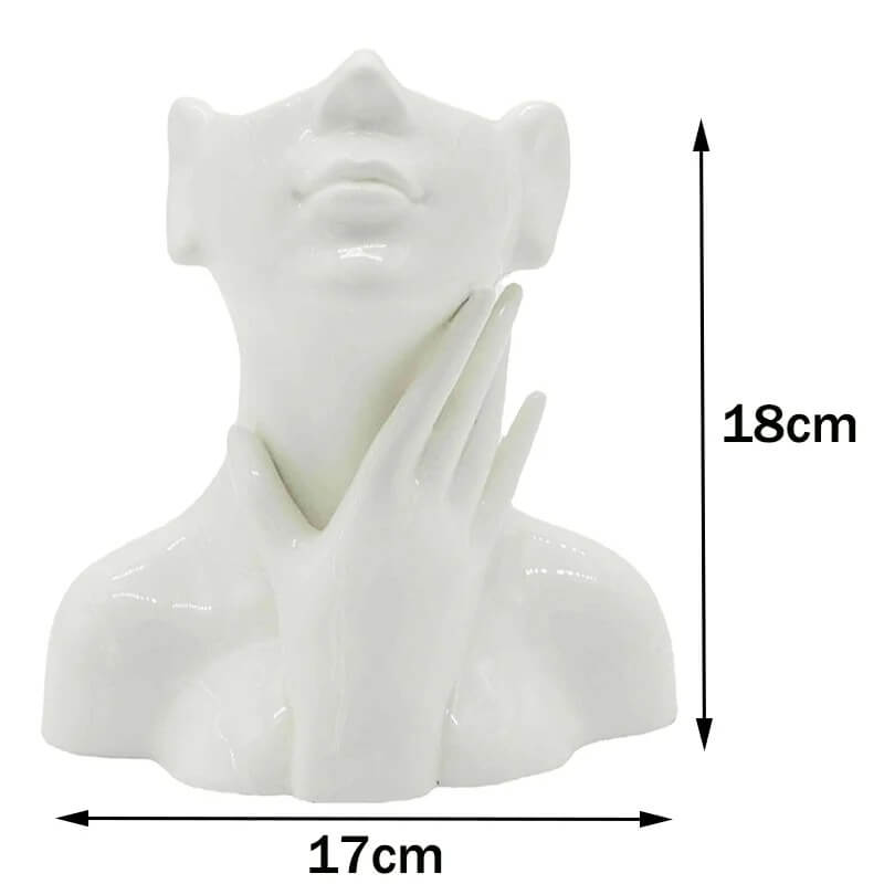 Vase en Forme de Visage Femme Gracieuse Maison Gaya Vase en céramique