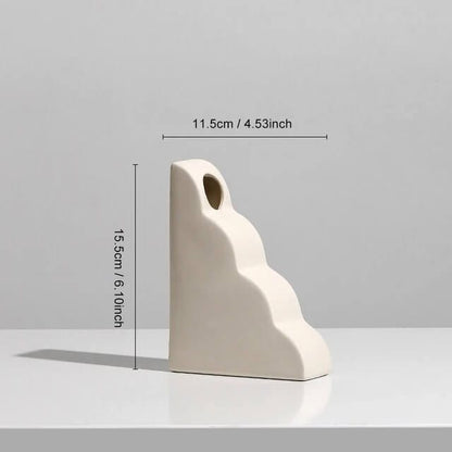 Vase Scandinave Blanc Ida Maison Gaya Vase en céramique