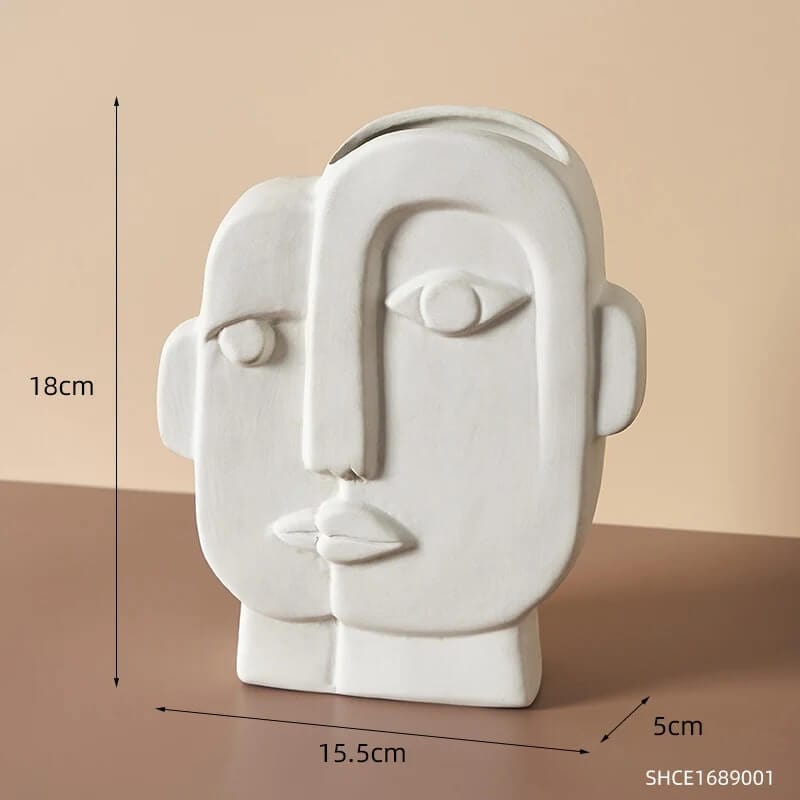 Vase Visage Artistique Modèle 3 Maison Gaya Vase en céramique